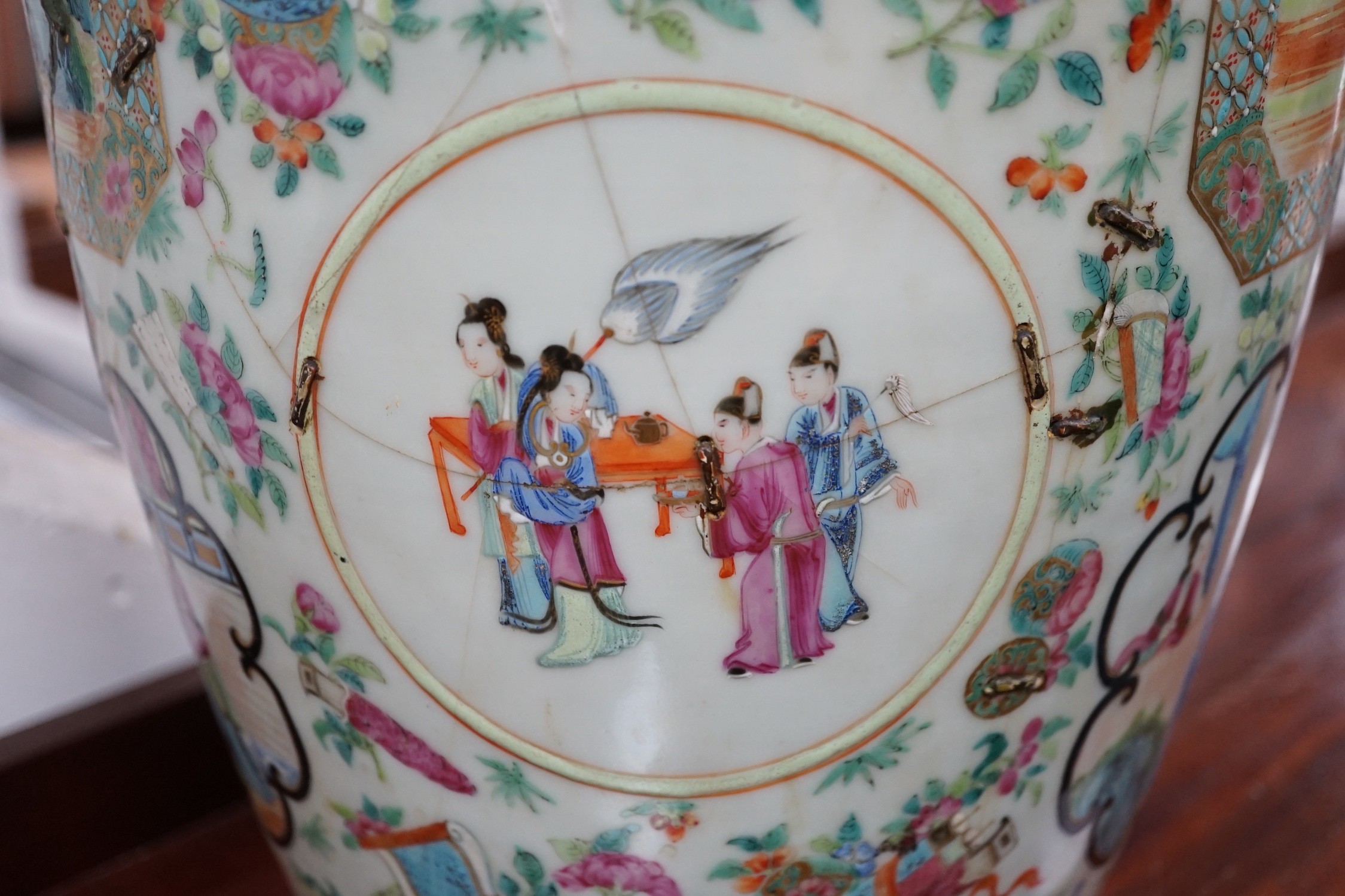 A 19th century Chinese famille rose vase, 63cm